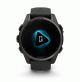 fenix 8 – 43 mm, AMOLED - Sapphire, Carbon grey DLC titanium with Black/pebble grey silicone band - 010-02903-21 - Garmin